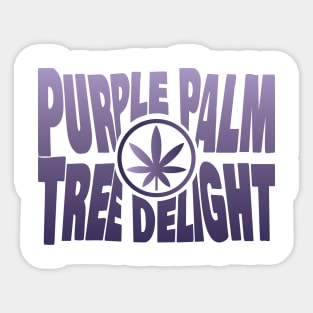 Purple Palm Tree Delight Sticker